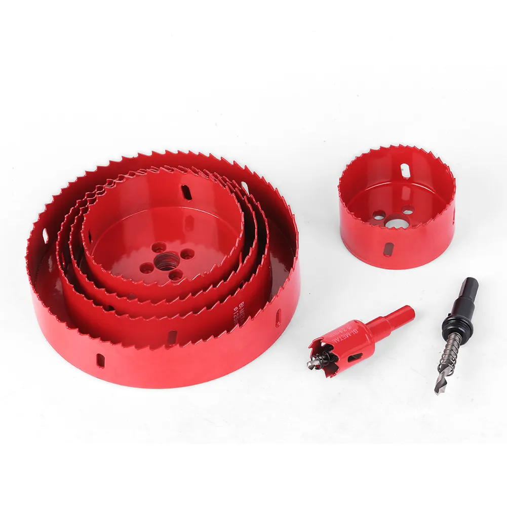 Bimetal Hole Saw Kit – Multi-Purpose Drill Bit Set for Wood, Sheet Metal, Pipe, Aluminum, Gypsum Board, and PVC – Woodworking Cutter Set