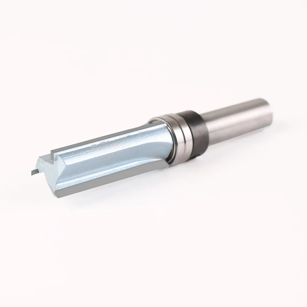 Professional 3‑Flute Bearing‑Guided Straight Router Bit – Double‑Bearing Flush Trim & Grooving Cutter for Woodworking and CNC