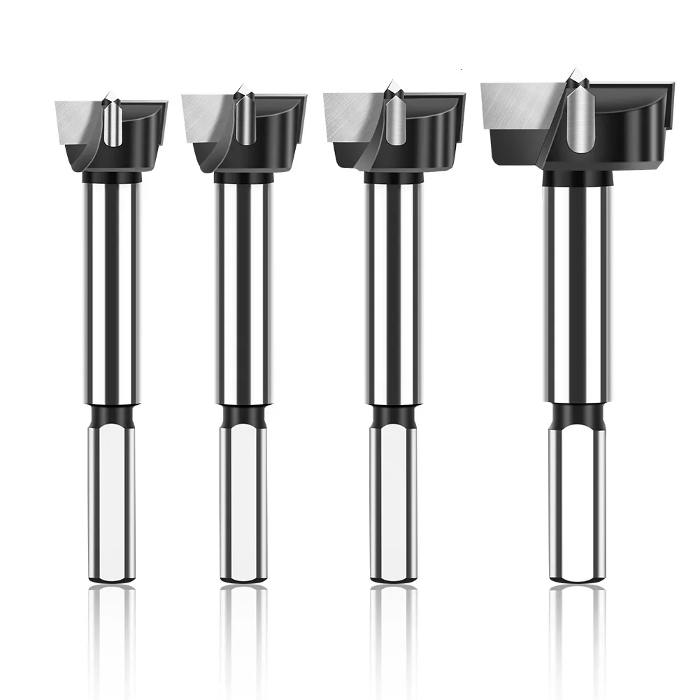 Industrial‑Grade Carbide Tipped Flat Wood Drill Bit with Triangular Shank – Spade Bit for Hinge Hole Drilling, Woodworking, and General Opening