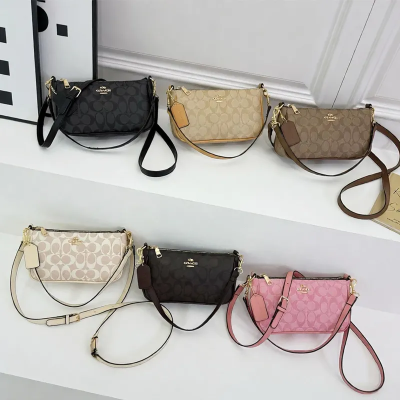 Coach Genuine Leather Tote & Shoulder Bag Collection – Teri Crescent Crossbody, Chain Tabby Flap, and Zip Top Satchel for Women